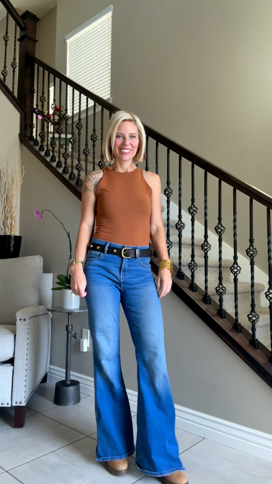 Obsessed with this fall hue — and a bodysuit just makes it that much better.