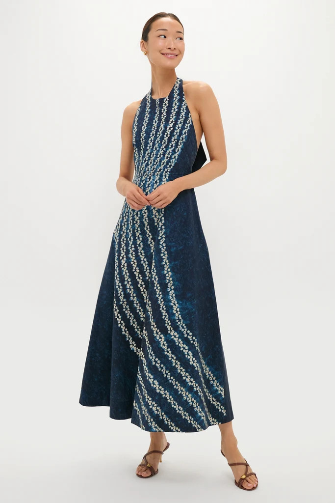 Indigo Mariner's Knot Halter Marlena Dress | Tuckernuck (US)