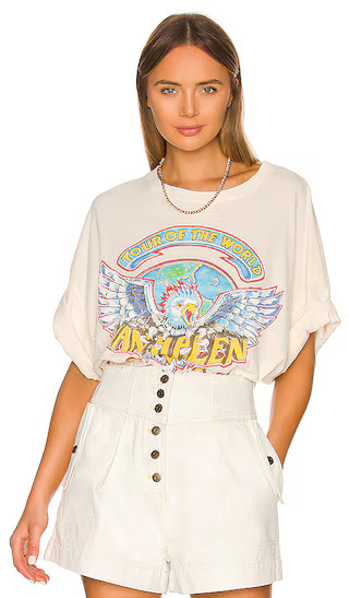 Van Halen Tour Of The World Tee in Stone Vintage | Revolve Clothing (Global)