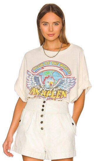 Van Halen Tour Of The World Tee in Stone Vintage | Revolve Clothing (Global)