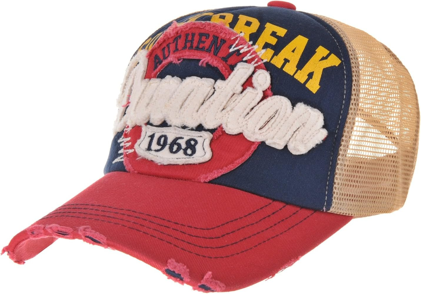 WITHMOONS Meshed Baseball Cap Distressed Trucker Hat Star KR1185 | Amazon (US)