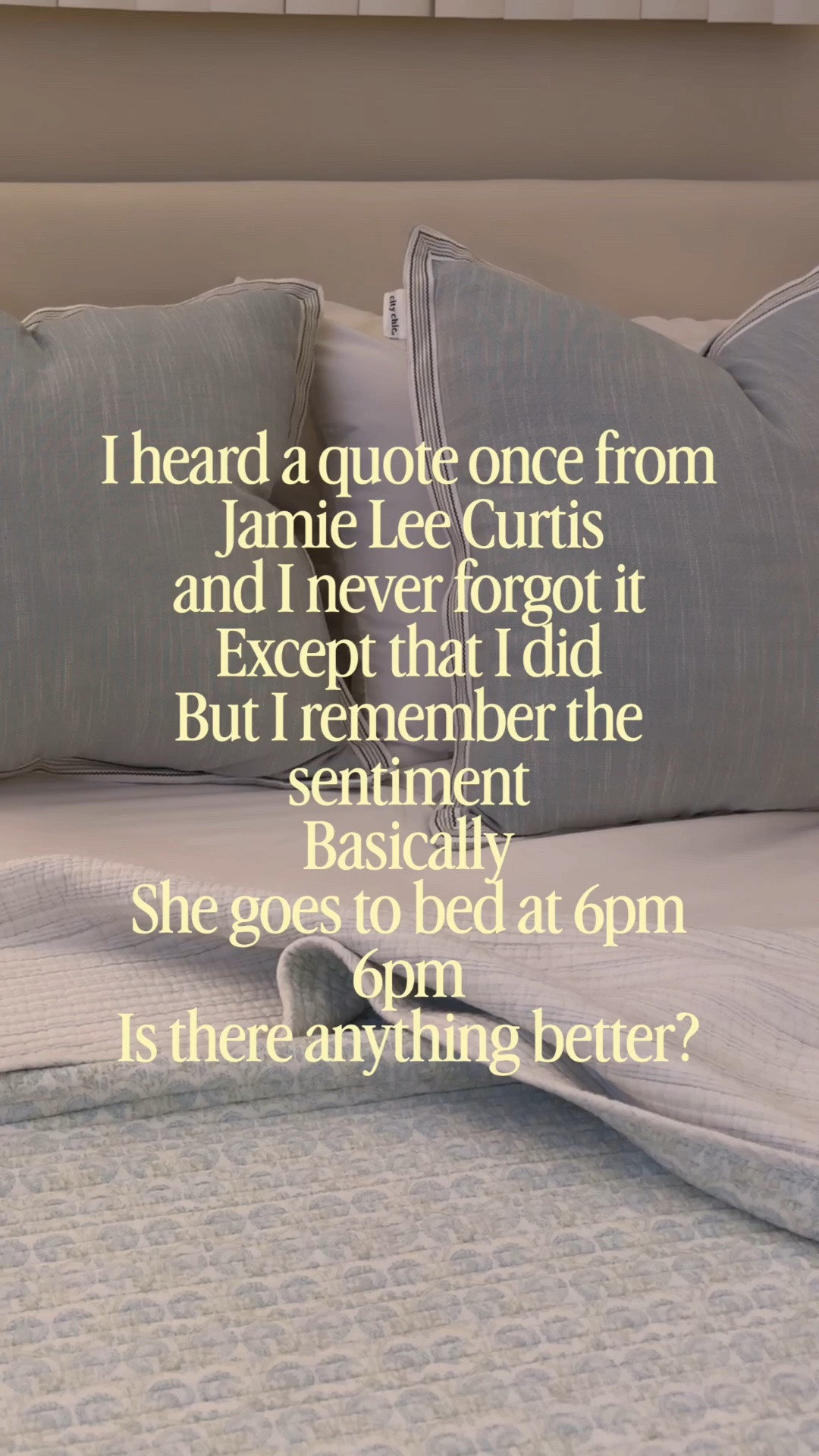 I love an early bedtime and not just because I’m old. #nightgown #genx #midlifemom

#LTKdayinmylife #LTKmorningroutine #LTKmomlife