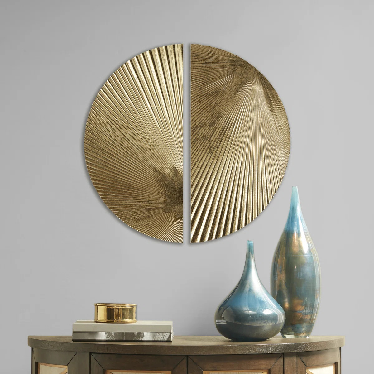 Radiant Half-Moon Metal Wall Decor Set (Set of 2) | Wayfair North America