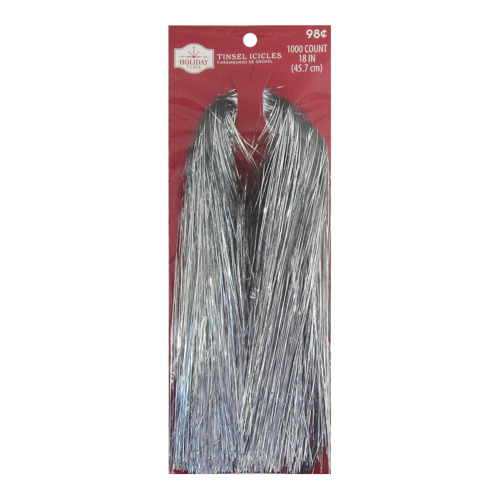 Silver Tinsel Icicles, 1000 Count, by Holiday Time | Walmart (US)