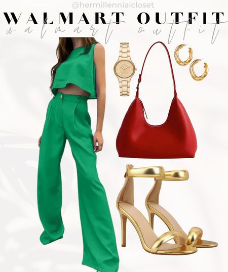 Walmart Outfit Finds Spring 2024 - Green, Red and Gold Smart Casual Outfit Ideas Inspo

Green sleeveless shirt and wide leg pants 2 piece set, red shoulder bag, gold strap heels, gold earrings bd watch - Spring 2024 Smart Casula Fashion Outfit Ideas. Walmart Affordable Outfit Ideas, Walmart Outfit Ideas 2024, Walmart 2 piece set finds spring 2024 

For chic and sophisticated Walmart outfit finds for Spring 2024, consider this stylish ensemble featuring green, red, and gold accents:

Opt for a green sleeveless shirt and wide-leg pants 2-piece set for effortless elegance and comfort. Pair it with a vibrant red shoulder bag to add a pop of color to your look. Complete the ensemble with gold strap heels, gold earrings, and a matching watch for a touch of glamour. Embrace smart casual fashion with this versatile outfit idea perfect for various occasions in Spring 2024. Explore Walmart's affordable outfit ideas and discover the latest 2-piece set finds for the season. Shop now and elevate your wardrobe with Walmart Fashion!

#LTKstyletip #LTKsalealert #LTKfindsunder50
