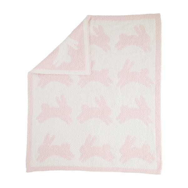 Pink Chenille Bunny Blanket | Mud Pie