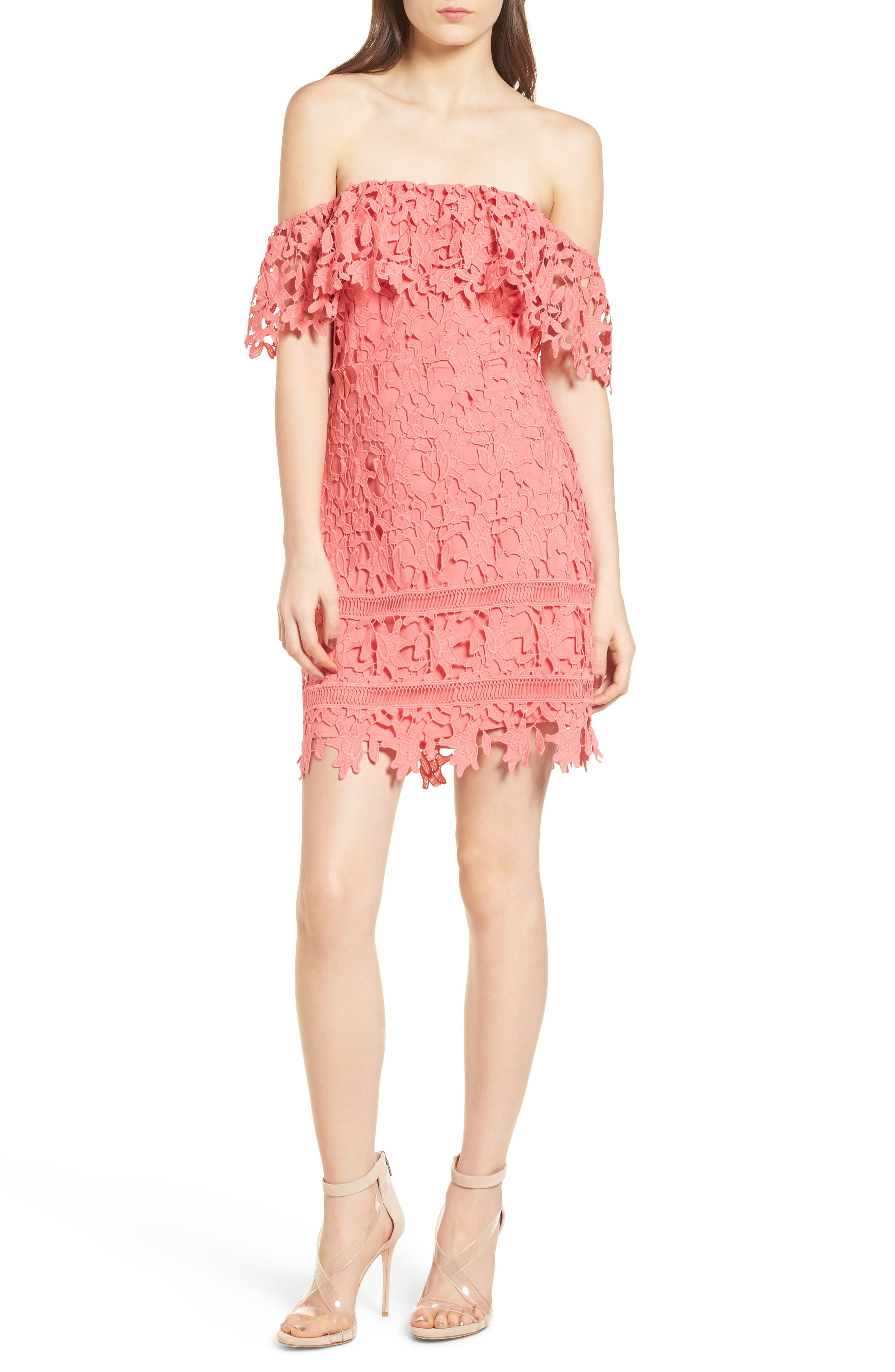 Off the Shoulder Lace Minidress | Nordstrom