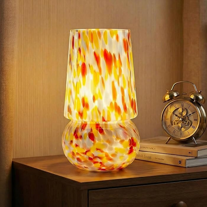 9.8 Inch Mushroom Table Lamp, UL Listed Dimmable Small Desk & Bedside Lamp with Woven Beige Cord,... | Amazon (US)
