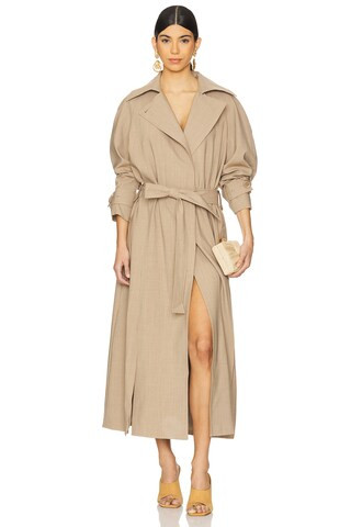 Cult Gaia Brigita Coat in Beige from Revolve.com | Revolve Clothing (Global)