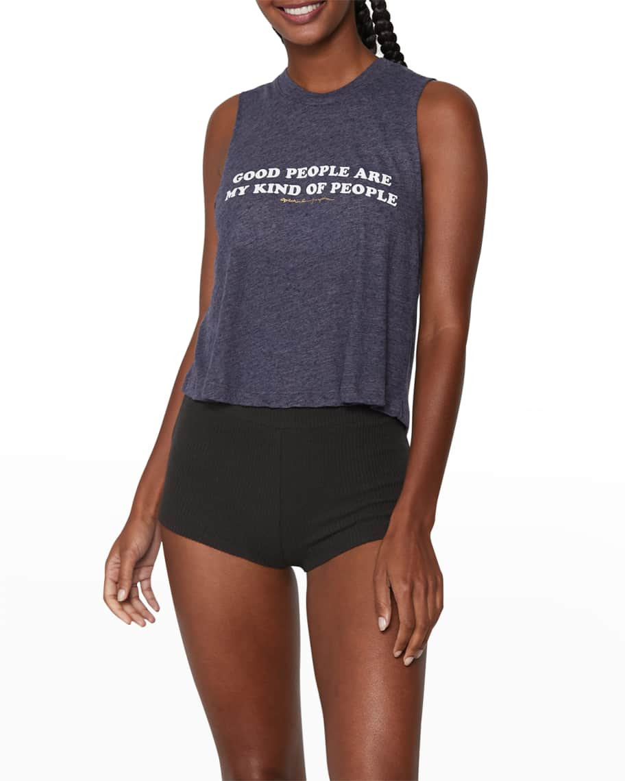 Spiritual Gangster Good Typographic Crop Tank | Neiman Marcus