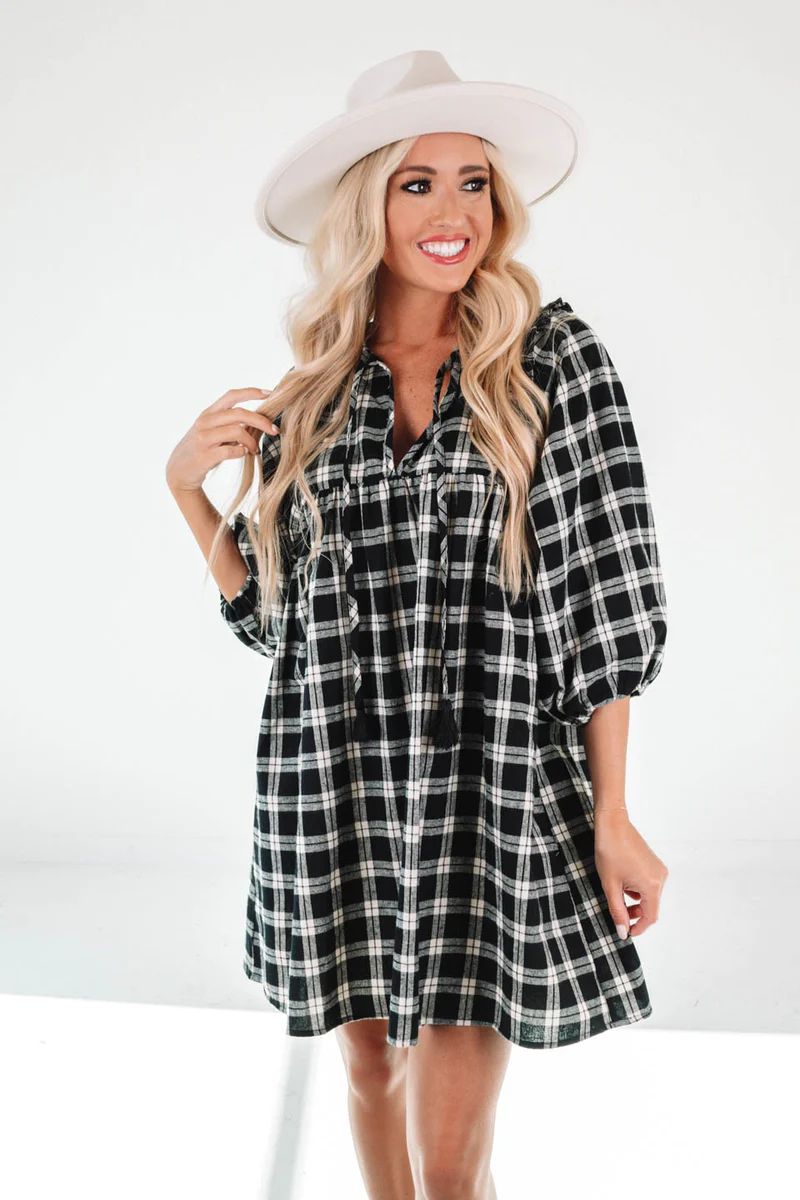 Going Apple Picking Dress - Black & White | The Impeccable Pig