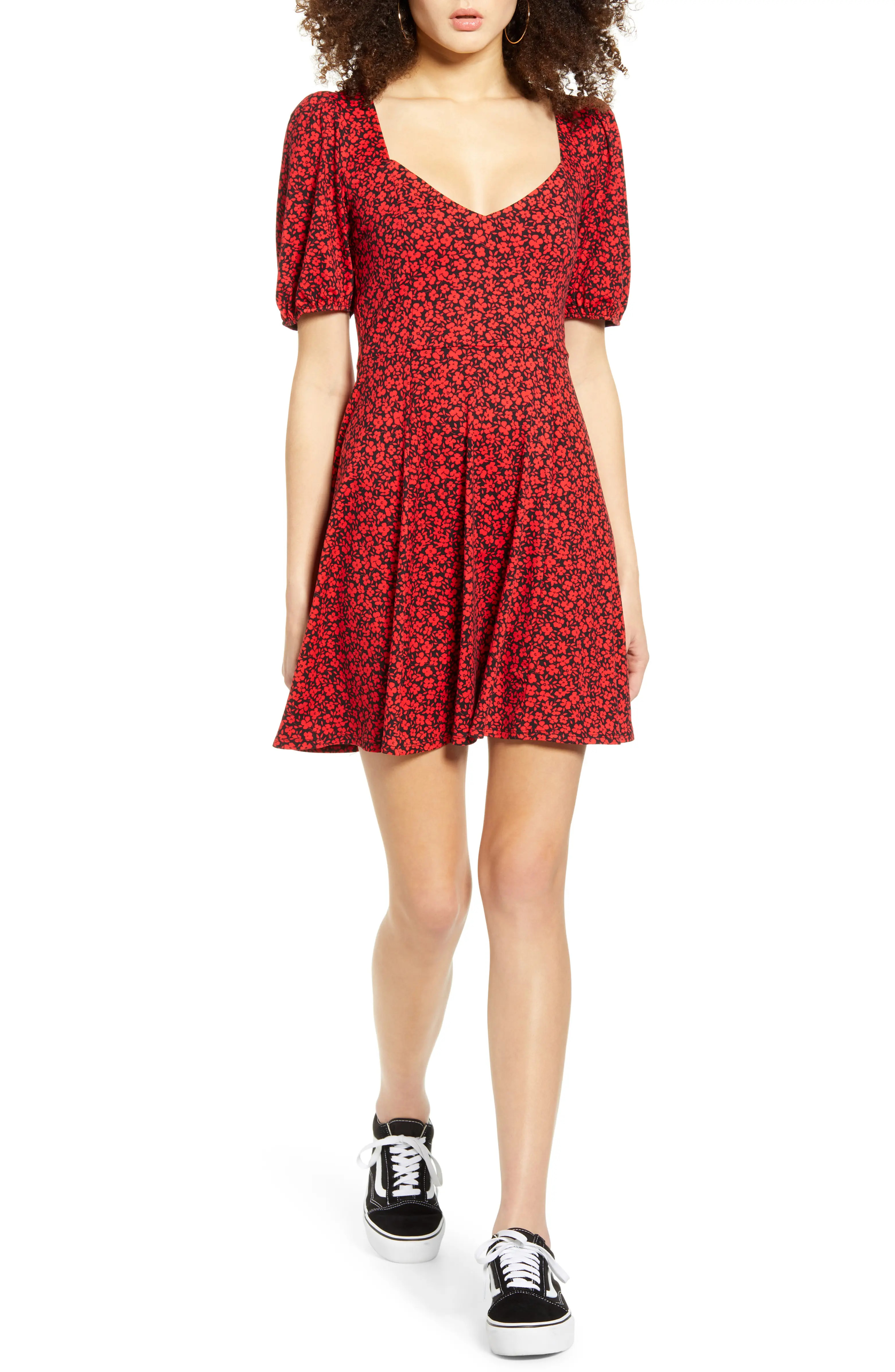 Knit Skater Minidress | Nordstrom