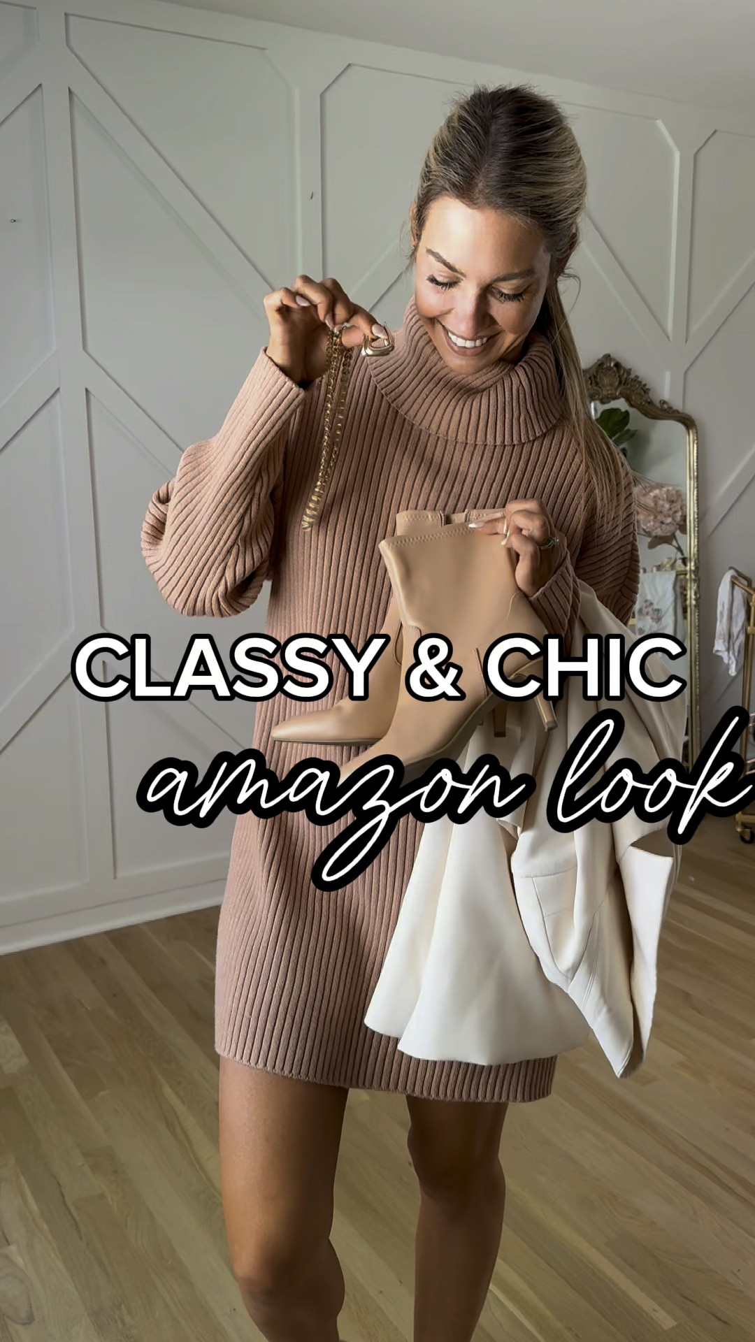 The perfect fall look 🍁
Amazing quality and such an elevated look for less. 

I’m wearing a medium in the sweater dress & coat.

Insta: bridgetkiene 

#LTKWorkwear #LTKFallSale #LTKSeasonal