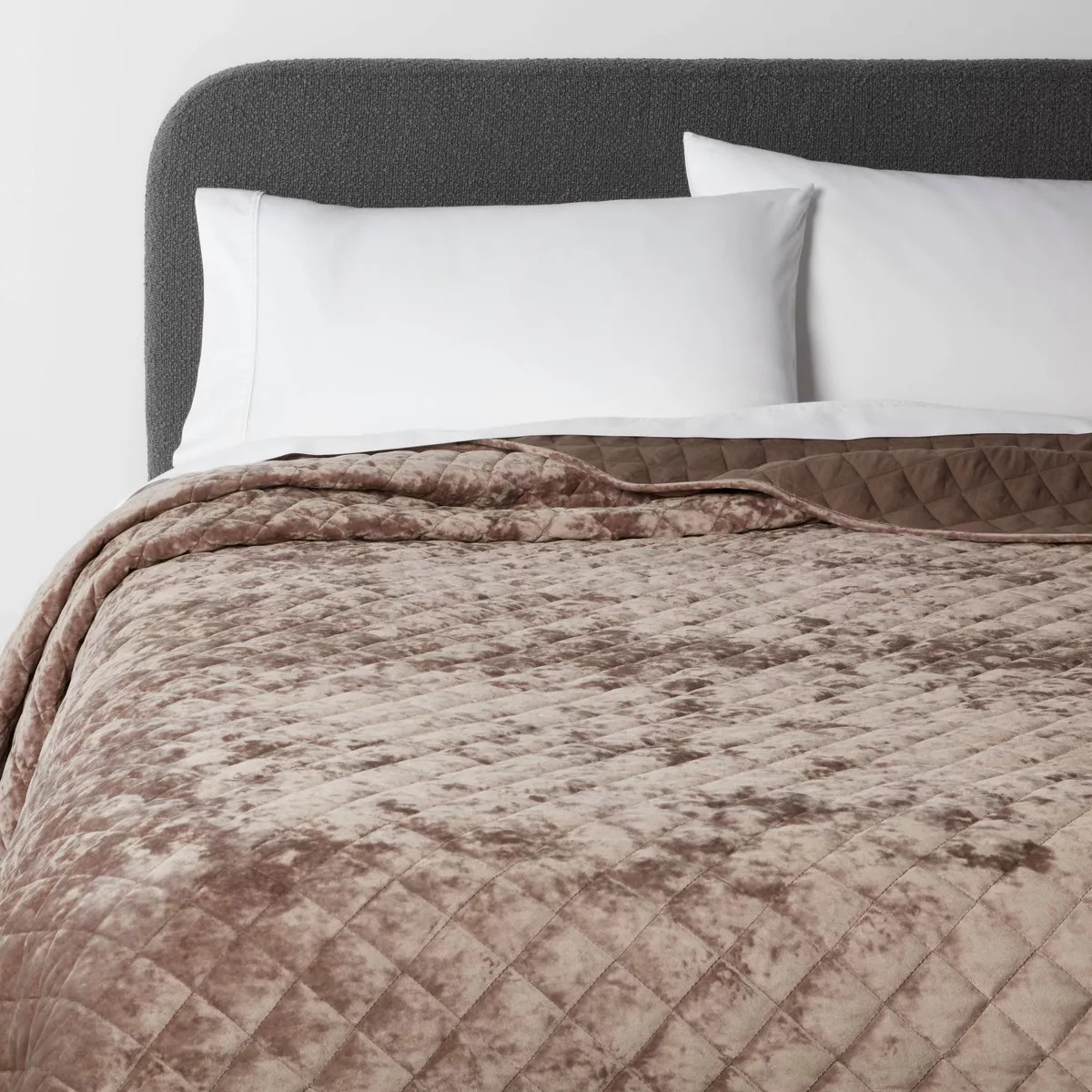 Luxe Diamond Stitch Velvet Quilt - Threshold™ | Target
