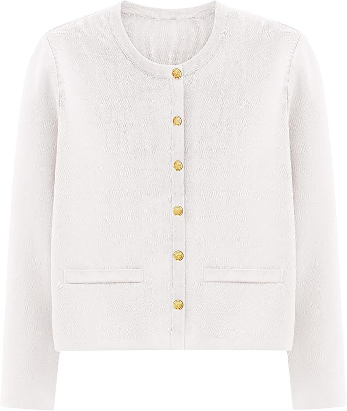 PRETTYGARDEN Womens 2024 Winter Button Down Open Front Long Sleeve Knit Cardigans | Amazon (US)