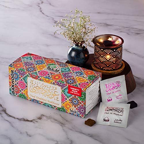 Dukhni Oud Bakhoor Incense Variety Box (20 Pieces) & Rainbow Exotic Bakhoor Burner - Gift Set & S... | Amazon (CA)