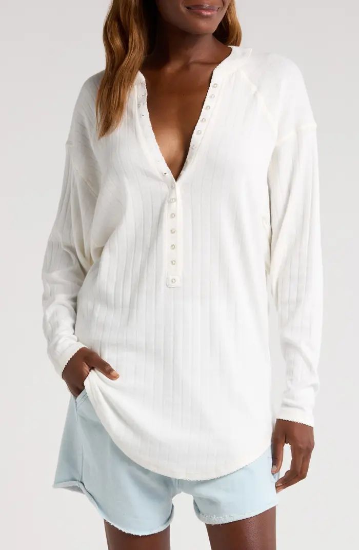 Free People Coffee Chat Pointelle Cotton Lounge Top | Nordstrom | Nordstrom