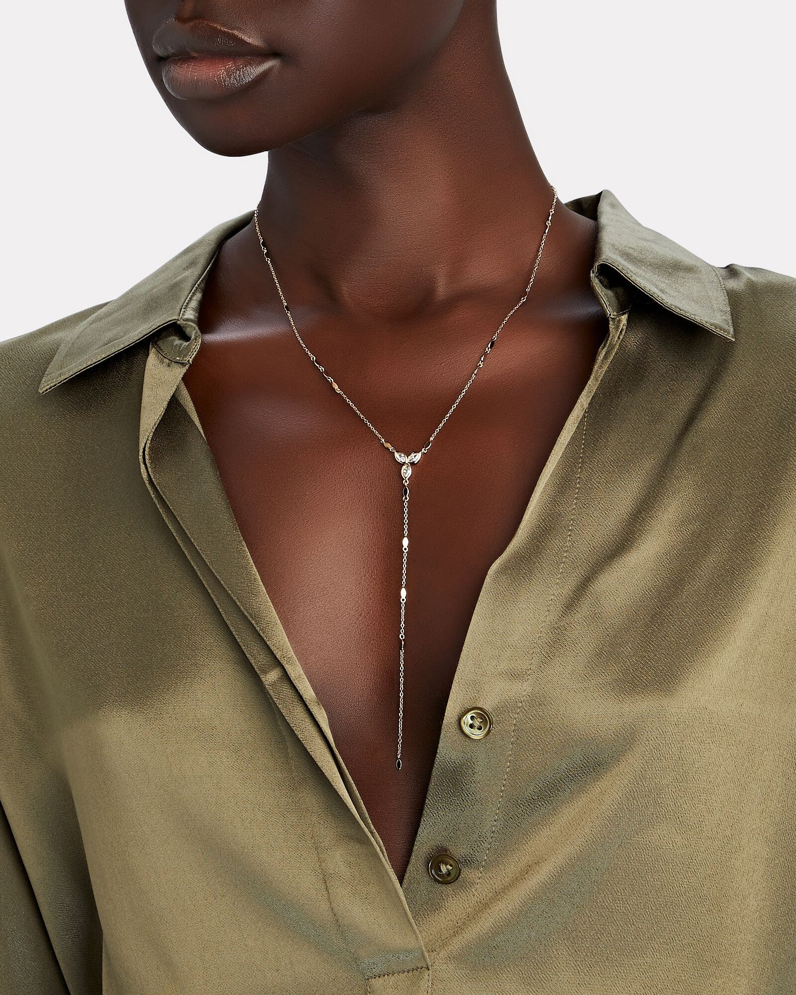 Flora Lariat Necklace | INTERMIX