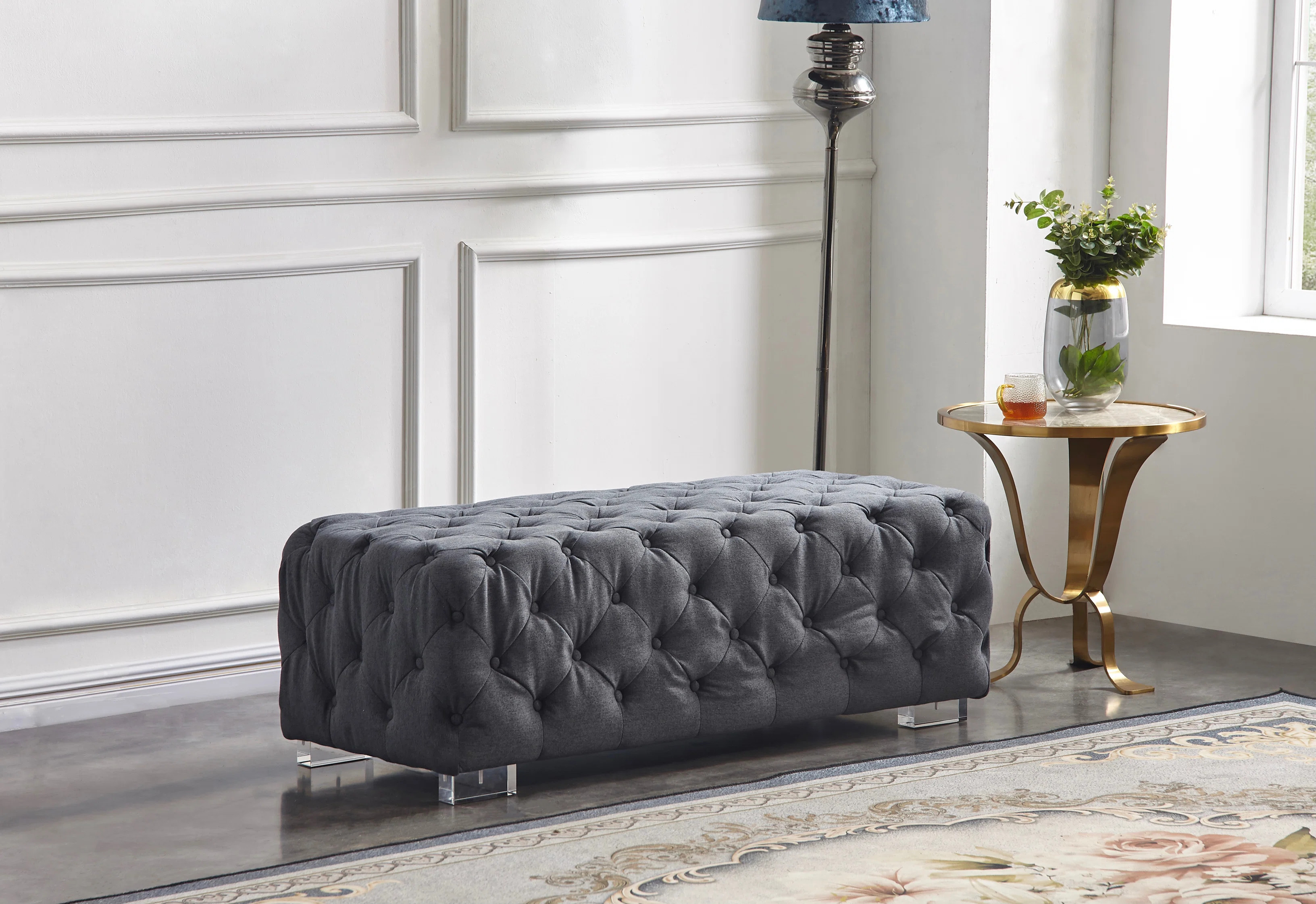 Rosdorf Park Prestonne Luxurious Tufted Velvet Entryway & Bedroom Bench & Reviews | Wayfair | Wayfair North America