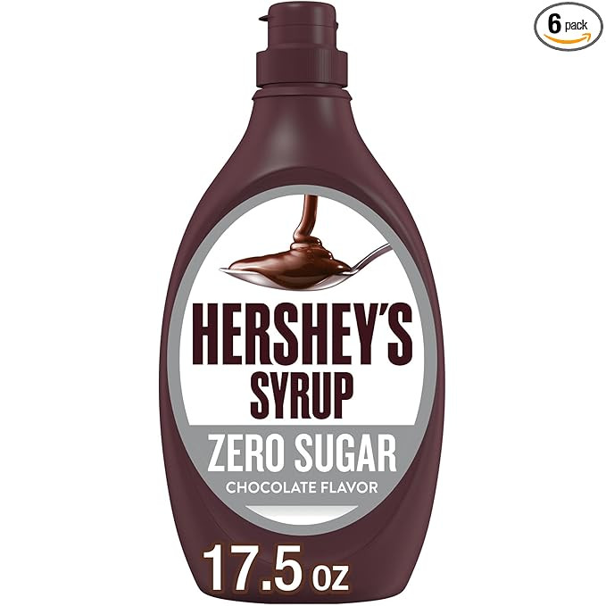 HERSHEY'S Zero Sugar Chocolate Syrup Bottles, 17.5 oz (6 Count) | Amazon (US)