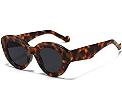 AIEYEZO Oversized Cat Eye Sunglasses for Women Cute Oval Thick Frame Cateye Sun Glasses Chic Retr... | Amazon (US)