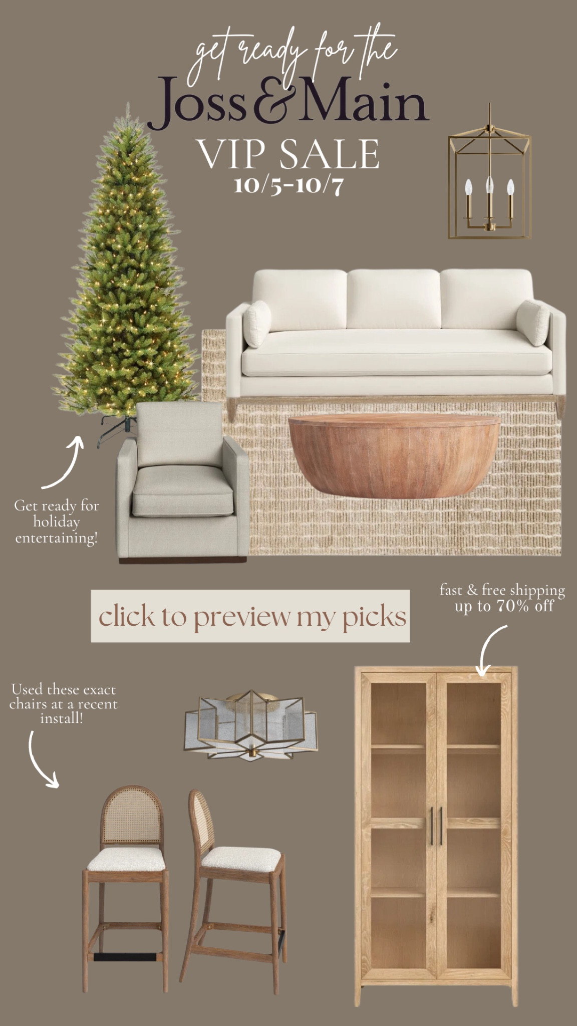 #jossandmainpartner #jossandmain @jossandmain Hey VIP’s! Prepare your carts for a huge Joss & Main sale. I have my eye on these picks, what are you looking to snag? 👀