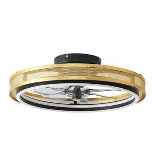 19.7 in. 30-Watt LED Brown Indoor Ceiling Fan with Lights and Remote Control | The Home Depot