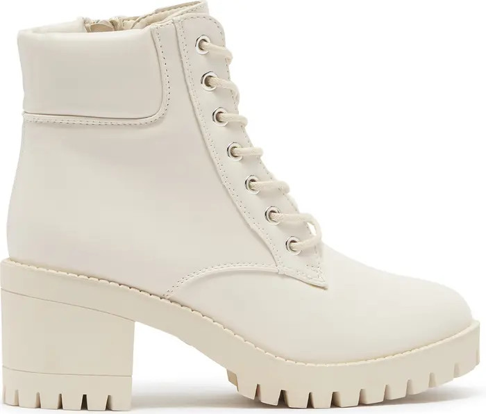 Lace-Up Block Heel Ankle Bootie | Nordstrom Rack