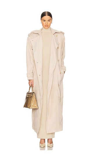 Suede Trench Coat in Clay | Revolve Clothing (Global)