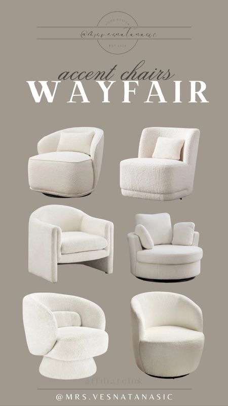 Neutral accent chairs from Wayfair! All on sale too! 

#LTKstyletip #LTKhome #LTKsalealert