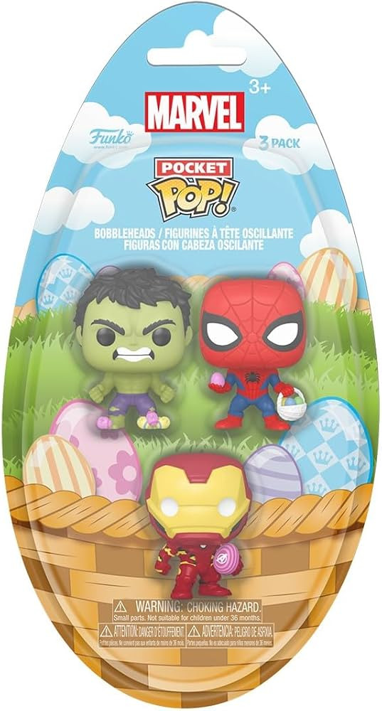 Funko Pocket Pop!: Easter 3-Pack - The Hulk, Spider-Man, Iron Man | Amazon (US)