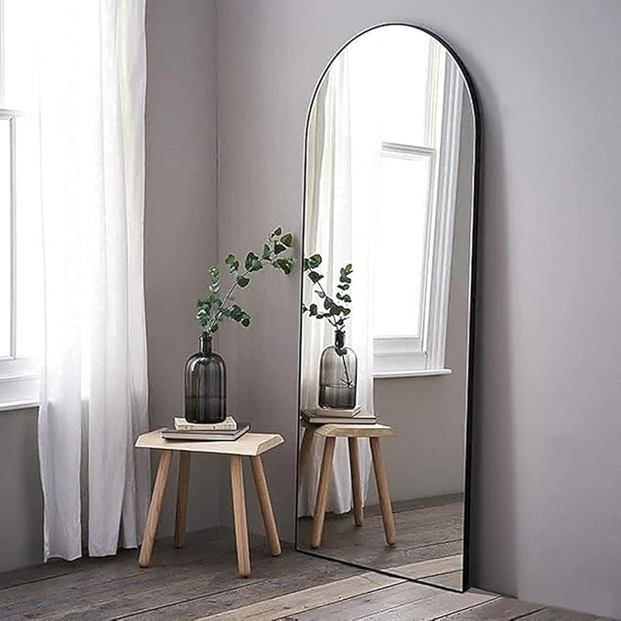 Arched Full Length Mirror 65 "x 22", Floor Mirror, Bedroom Full Length Mirror, Mirror with Bracke... | Amazon (US)