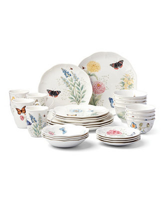 Butterfly Meadow 28 Pc. Dinnerware Set, Service for 4 | Macy's