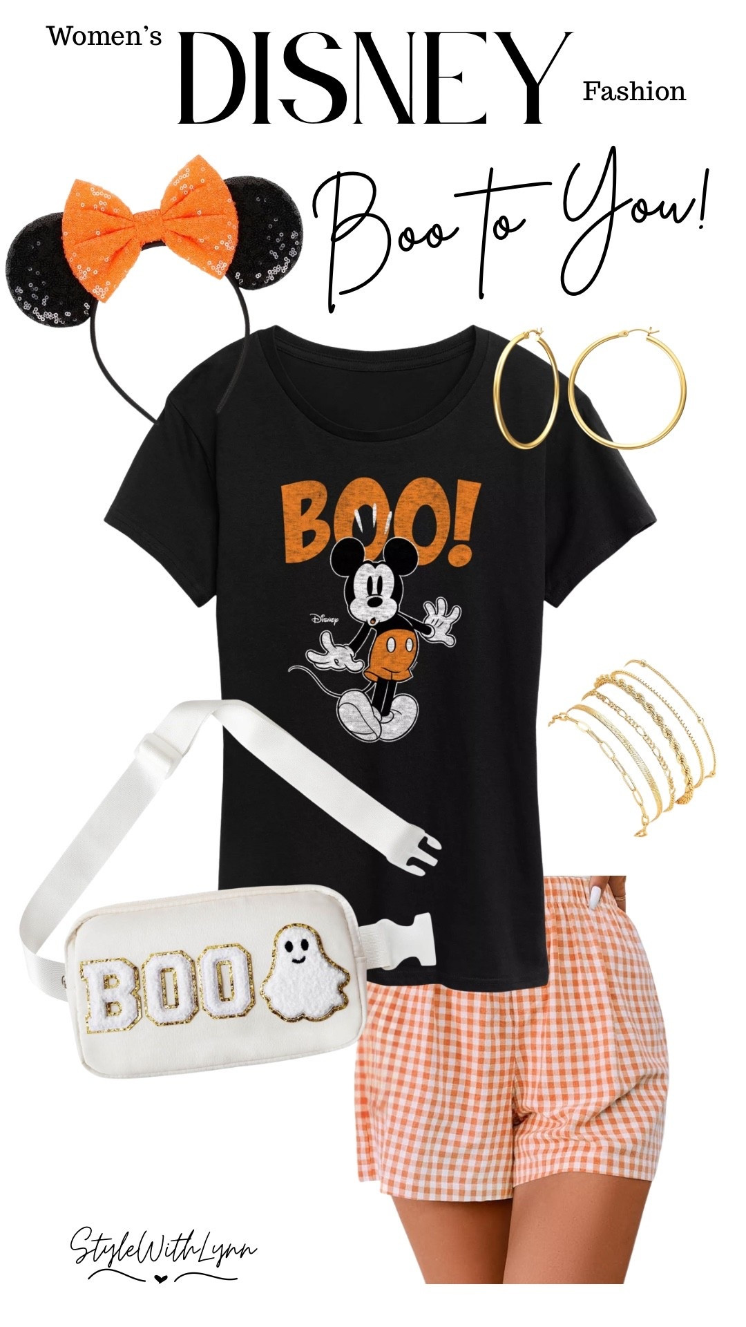 Loving this Mickey Mouse Halloween tee styled with gingham shorts and gold accessories for the perfect mix of festive and chic. A look that’s park-ready and pumpkin patch approved!

#DisneyHalloween #LTKFallStyle #LTKDisney



#LTKSeasonal #LTKStyleTip #LTKTravel