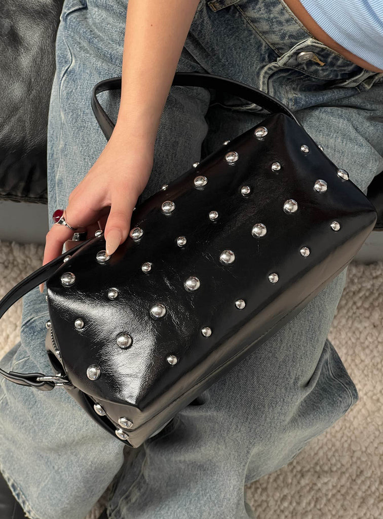 Layton Studded Shoulder Back Black | Princess Polly US