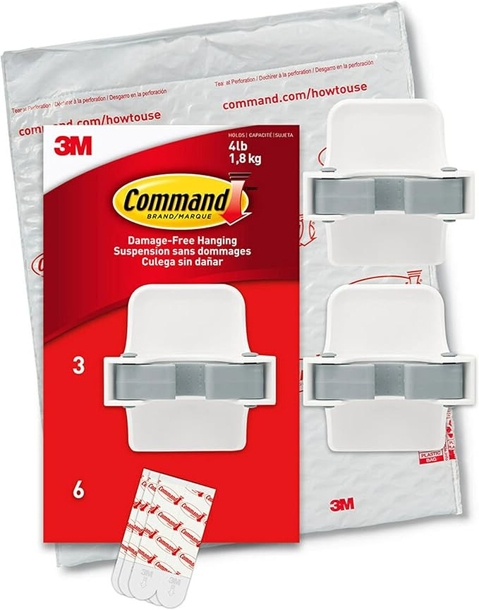 Command 17007-3NA Broom and Mop Gripper, 3, White | Amazon (US)