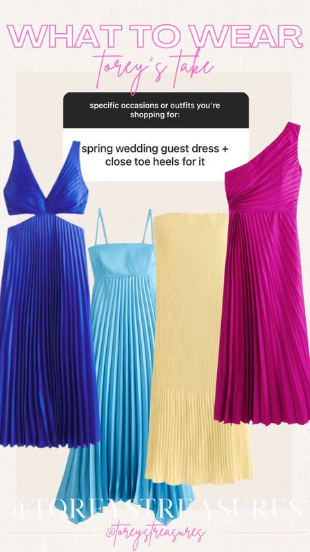 Spring wedding guest dress ideas! Affordable and cute colors and fits - they run tts! 

#LTKSeasonal #LTKparties #LTKfindsunder100