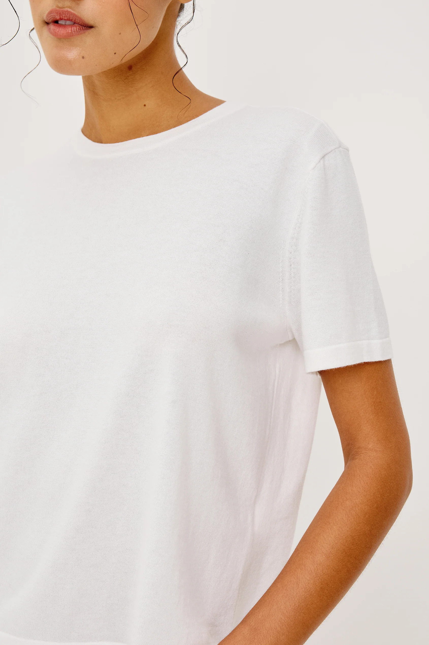 COTTON CASHMERE T-SHIRT - WHITE | Rails