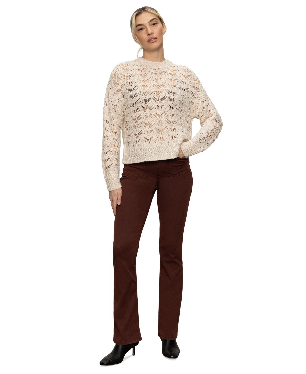 Sanctuary Women's Boheme Open-Knit Sweater - Light Oat | Macy's