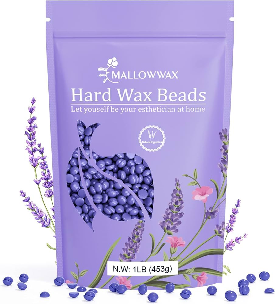 Mallowwax Wax Beads - Lavender Stripless Hard Wax Beans - Wax beads for Hair Removal - Natural, G... | Amazon (US)