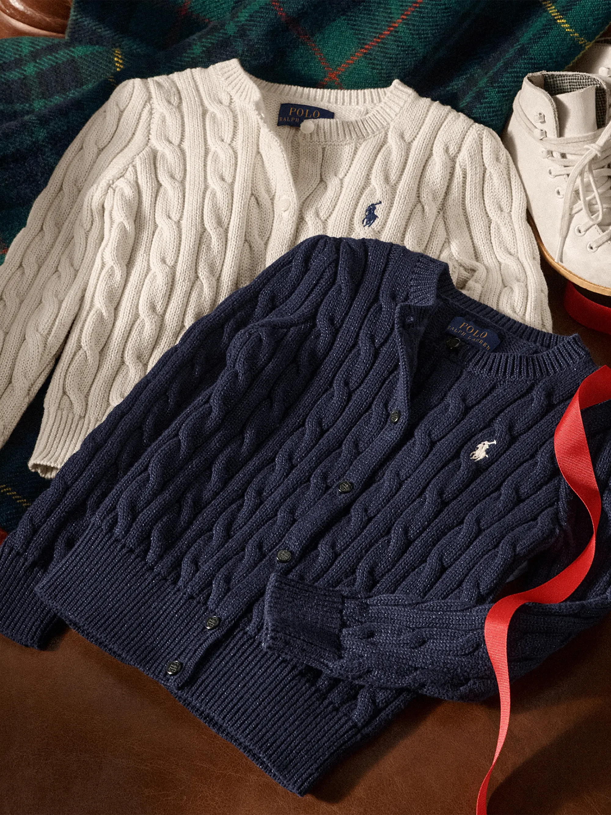 Polo Ralph Lauren Little Girl's &amp; Girl's Cotton Cable-Knit Cardigan | Saks Fifth Avenue | Saks Fifth Avenue