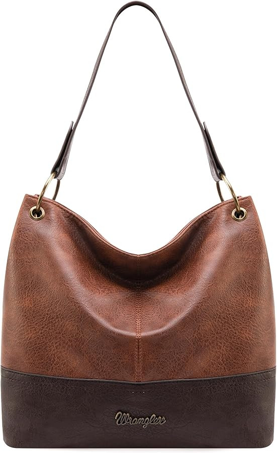 Wrangler Hobo Bags for Women Vegan Leather Top Handle Shoulder Purses and Handbags | Amazon (US)