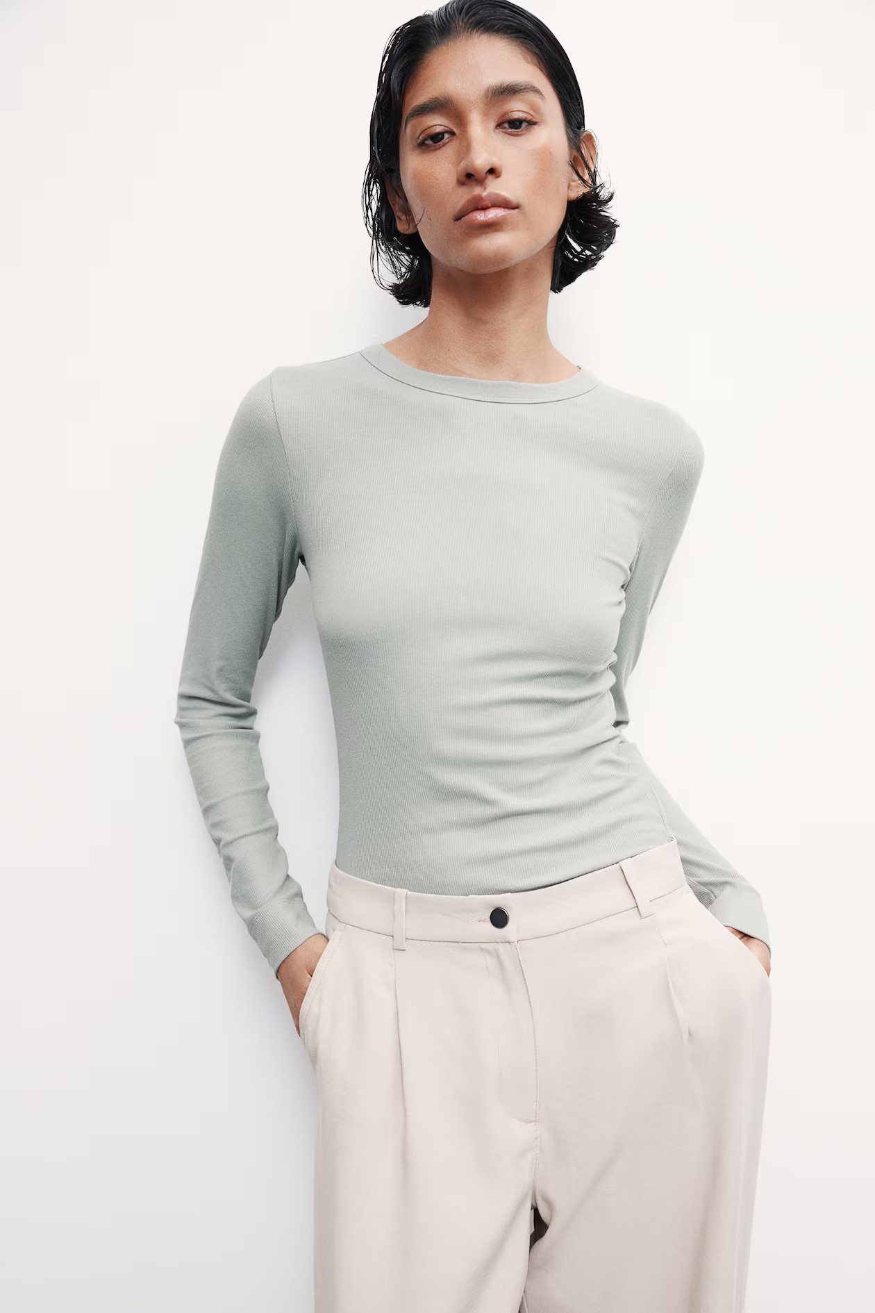 Ribbed Modal-blend Top | H&M (US + CA)