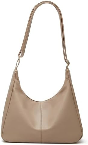 Slouchy PU Leather Hobo Bags Women Trendy Underarm Shoulder Bag Cute Crescent Crossbody Purse Ret... | Amazon (US)