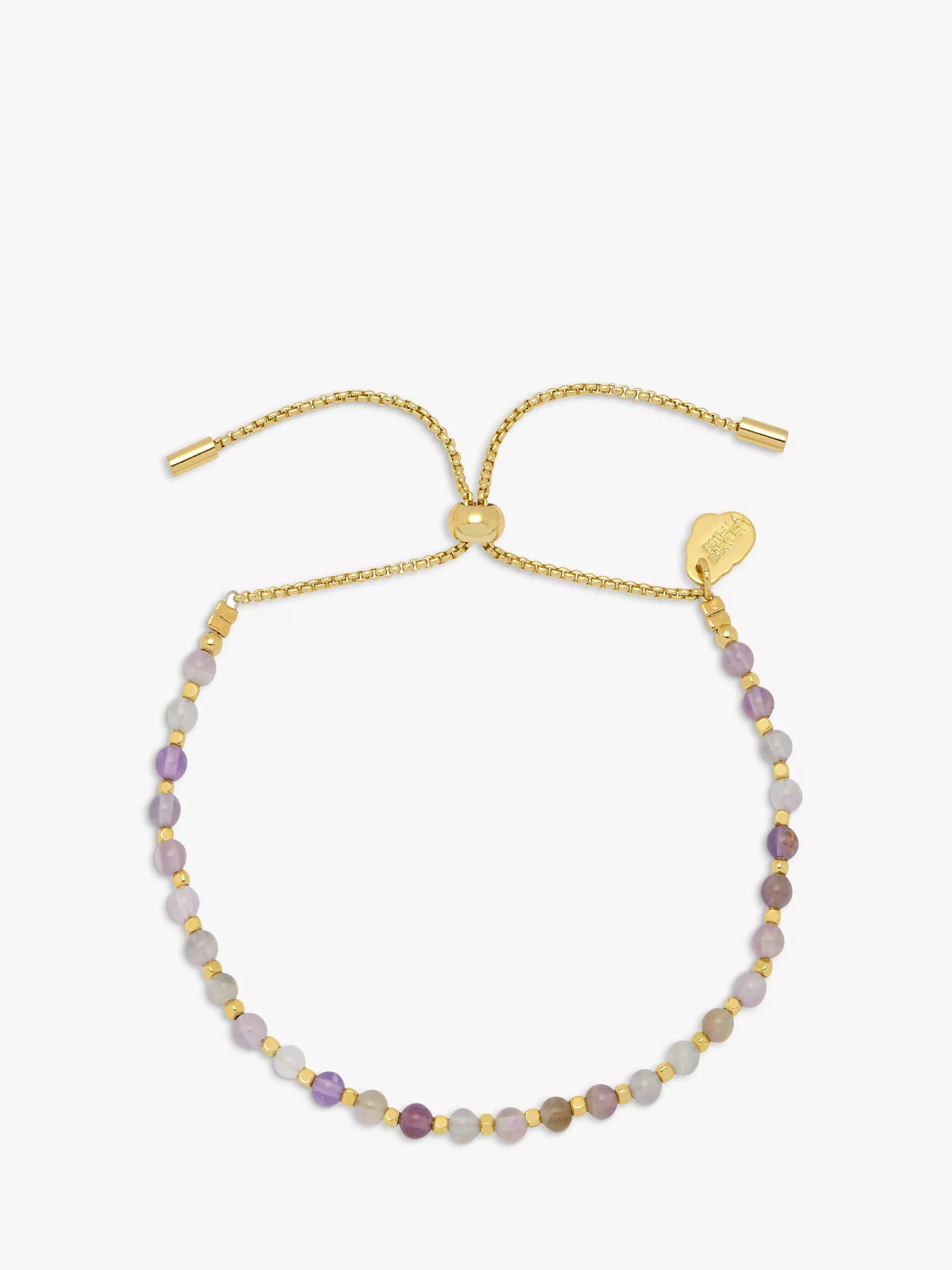 Estella Bartlett Amelia Amethyst Bracelet, Gold | John Lewis (UK)