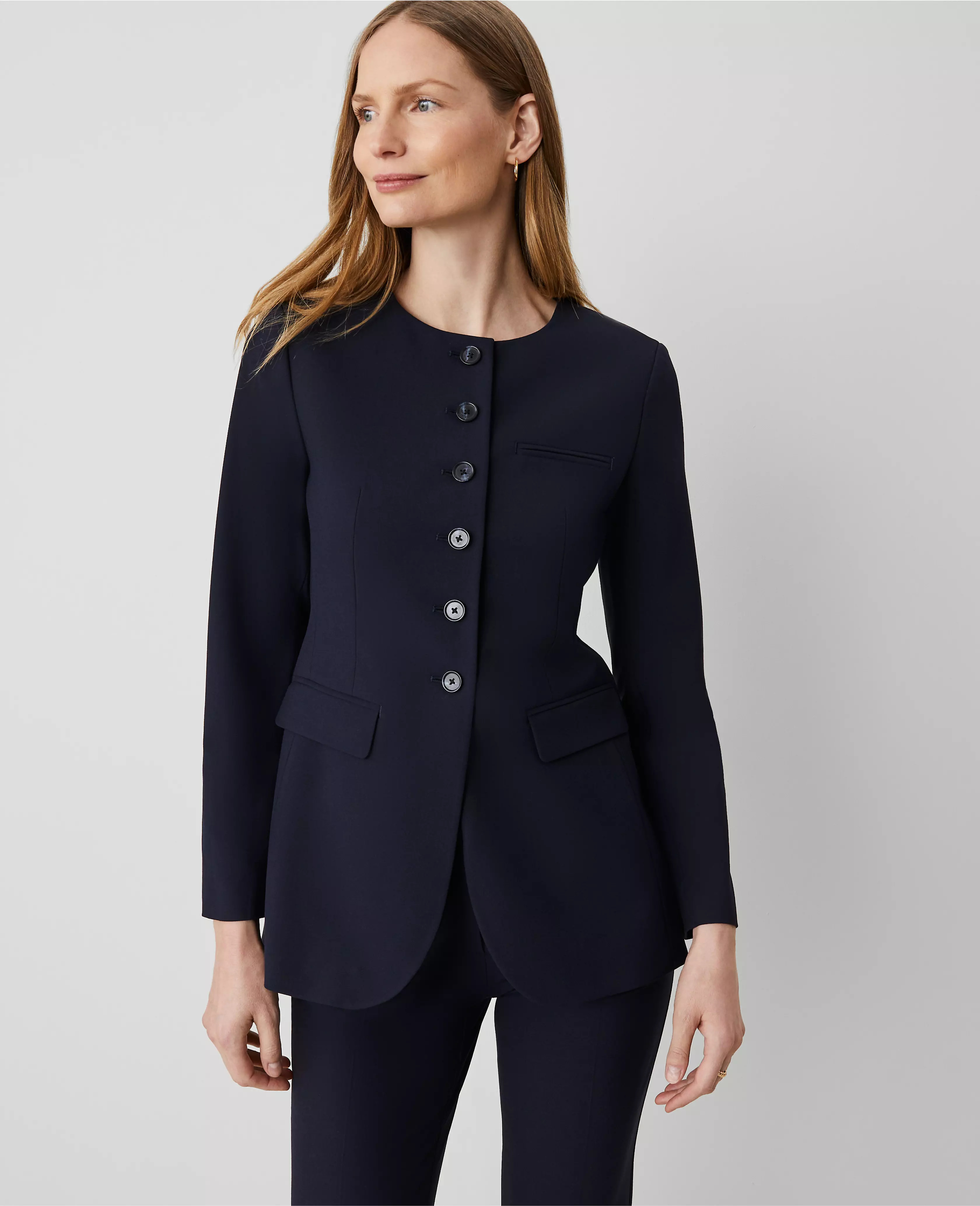 The Curved Hem Jacket in Seasonless Stretch | Ann Taylor