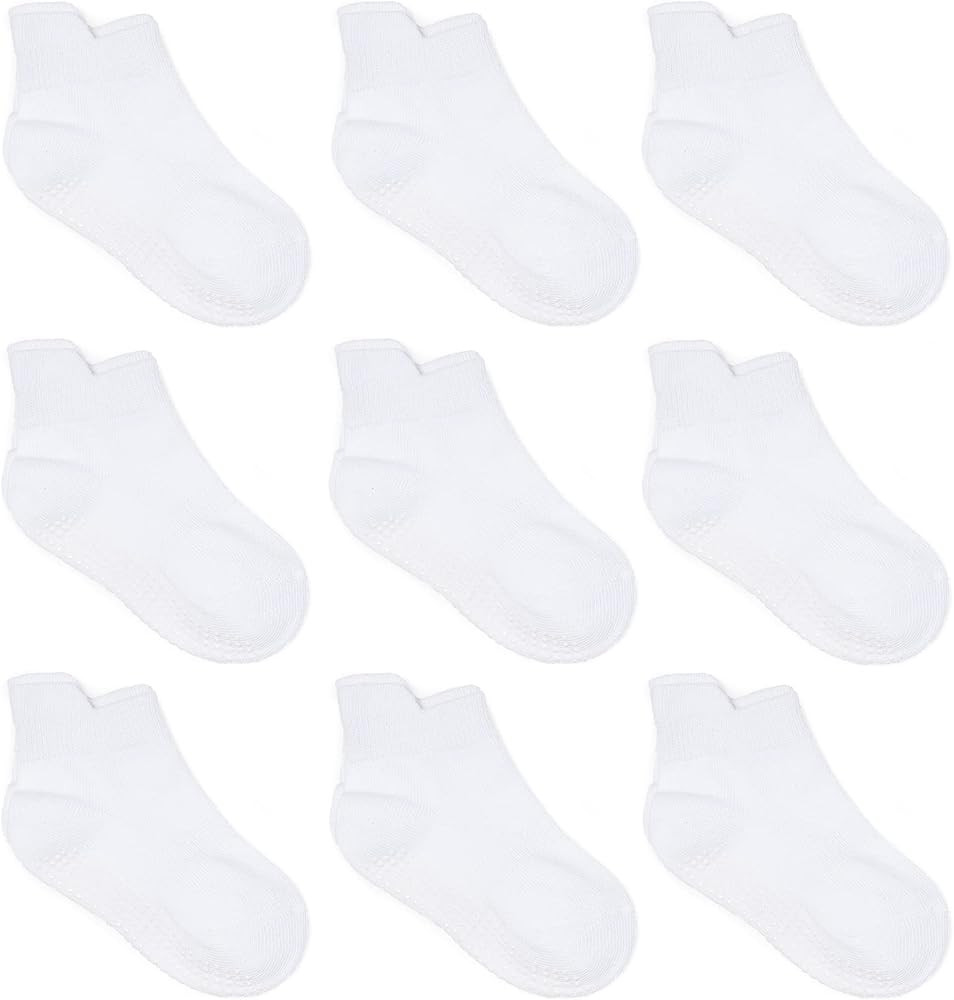 Zaples Baby Non Slip Grip Ankle Socks with Non Skid Soles for Infants Toddlers Kids Boys Girls | Amazon (US)