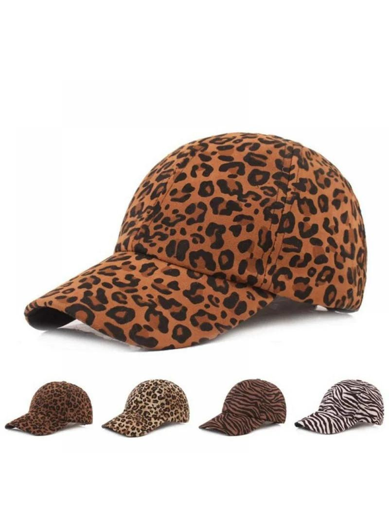 Womens Adjustable Leopard Cheetah Print Organic Cotton Dad Hat Baseball Cap | Walmart (US)