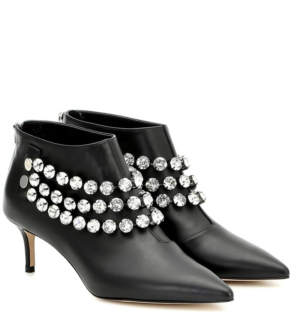 Embellished leather ankle boots | Mytheresa (INTL)