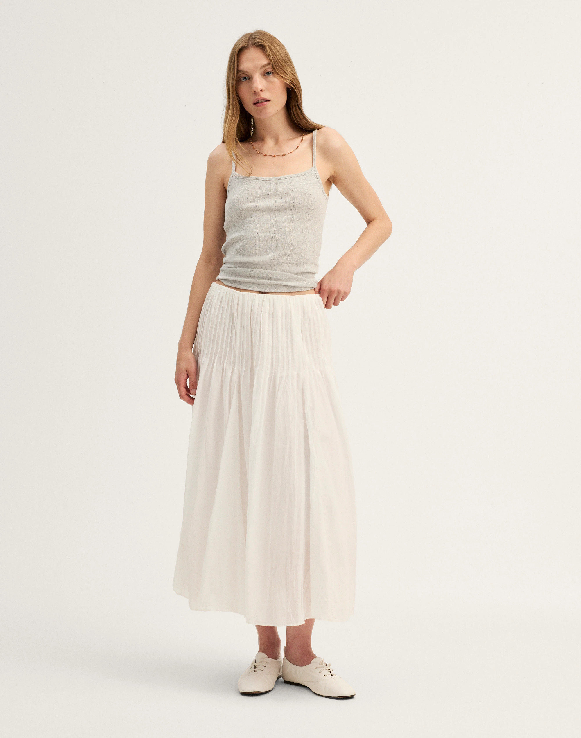 Pintucked Midi Skirt | Madewell
